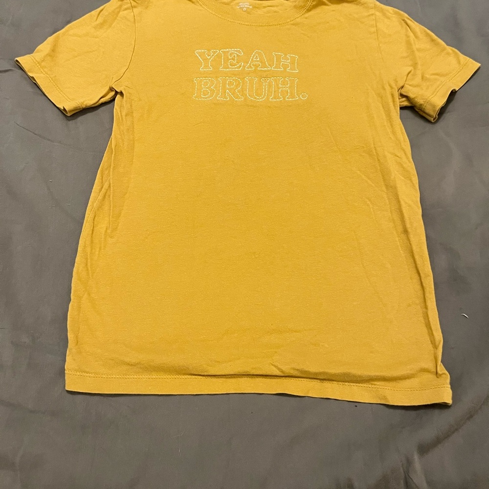 Yellow "Yeah Bruh" Girls T-Shirt‎